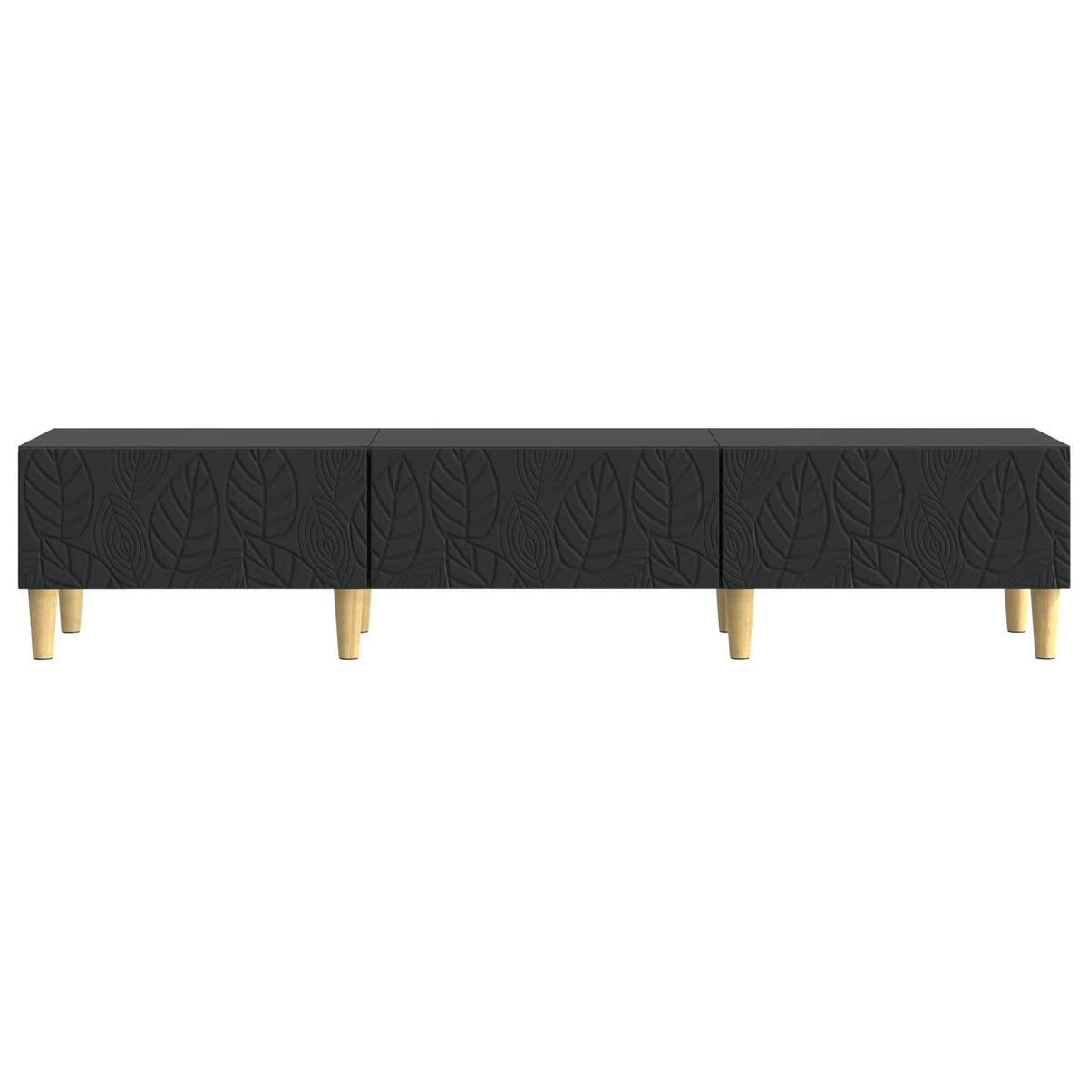 TV-Schränk 147 x 34,5 x 30 cm Schwarz Holzwerkstoff