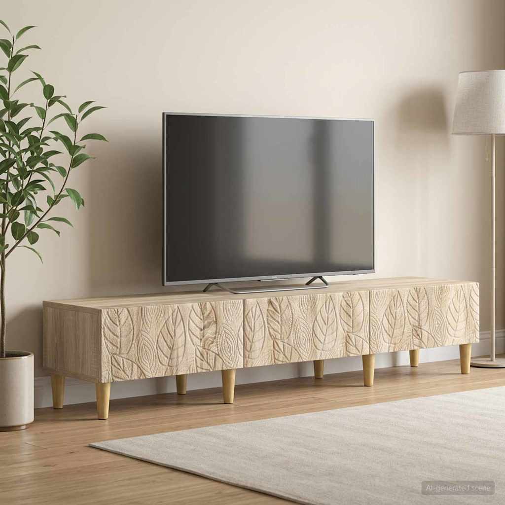 TV-Schränk 147 x 34,5 x 30 cm Sonoma-Eiche Holzwerkstoff