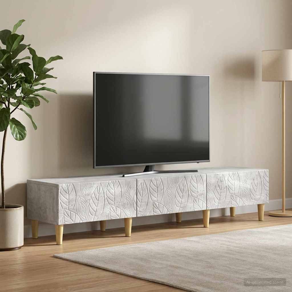 TV-Schränk 147 x 34,5 x 30 cm Betongrau Holzwerkstoff