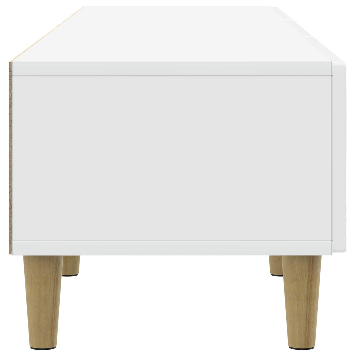 TV-Schränk 147 x 34,5 x 30 cm Hochglanz Weiß Holzwerkstoff
