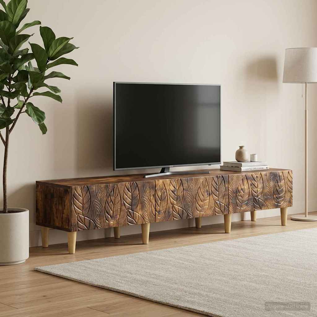 TV-Schränk 147 x 34,5 x 30 cm Geräucherte Eiche Holzwerkstoff