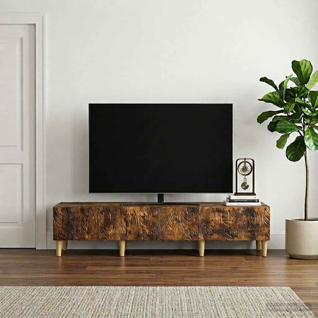 TV-Schränk 147 x 34,5 x 30 cm Geräucherte Eiche Holzwerkstoff