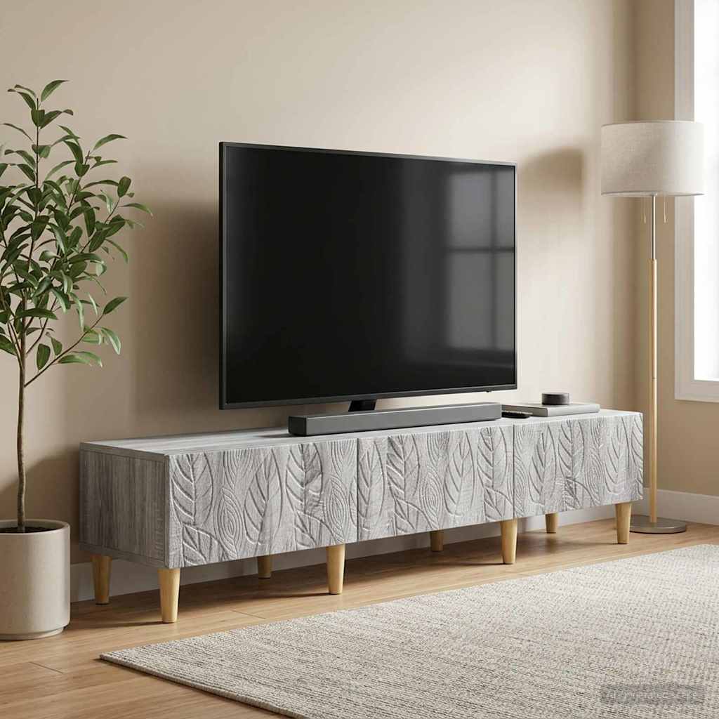 TV-Schränk 147 x 34,5 x 30 cm Grau Sonoma Holzwerkstoff