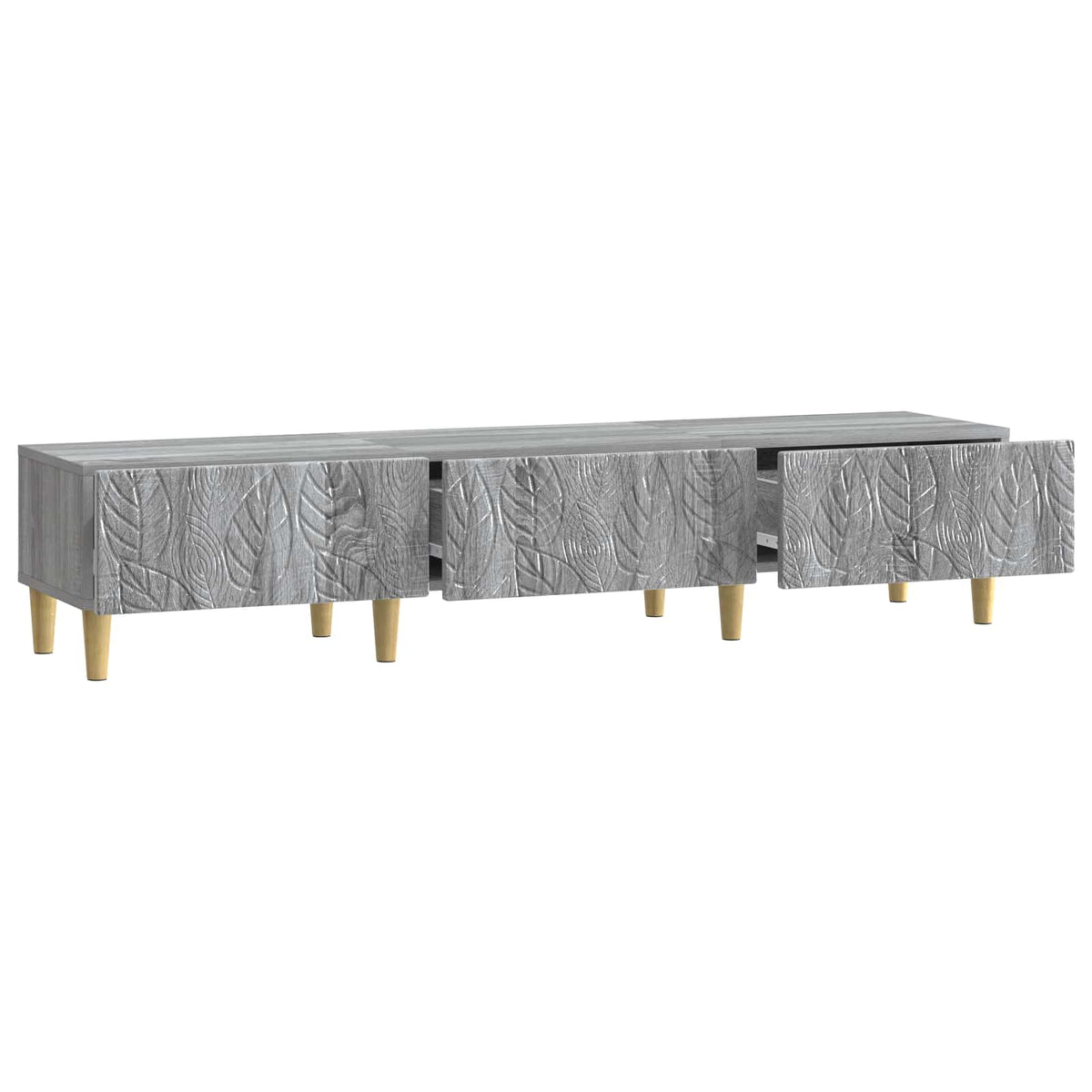 TV-Schränk 147 x 34,5 x 30 cm Grau Sonoma Holzwerkstoff