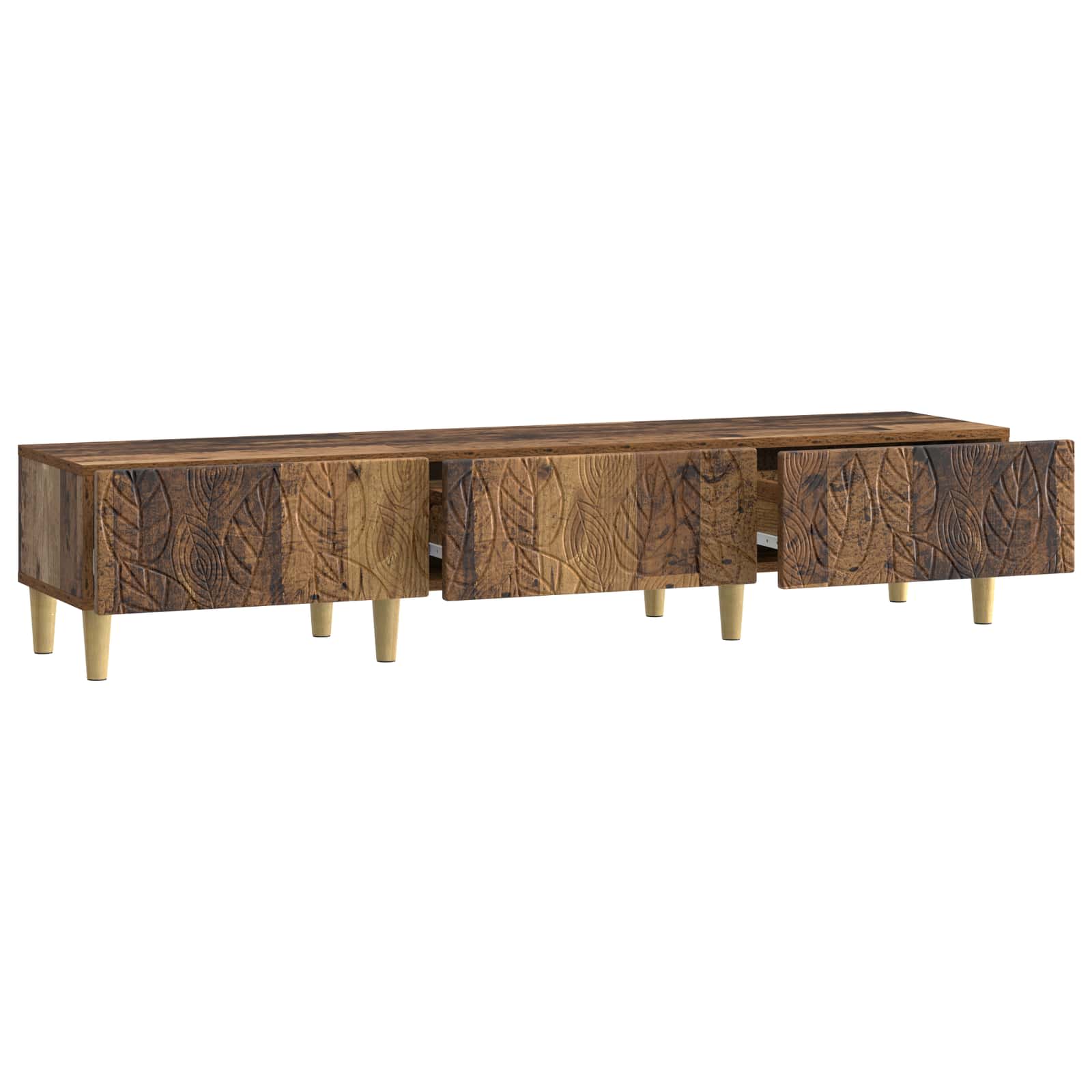TV-Schränk 147 x 34,5 x 30 cm Altholz Holzwerkstoff