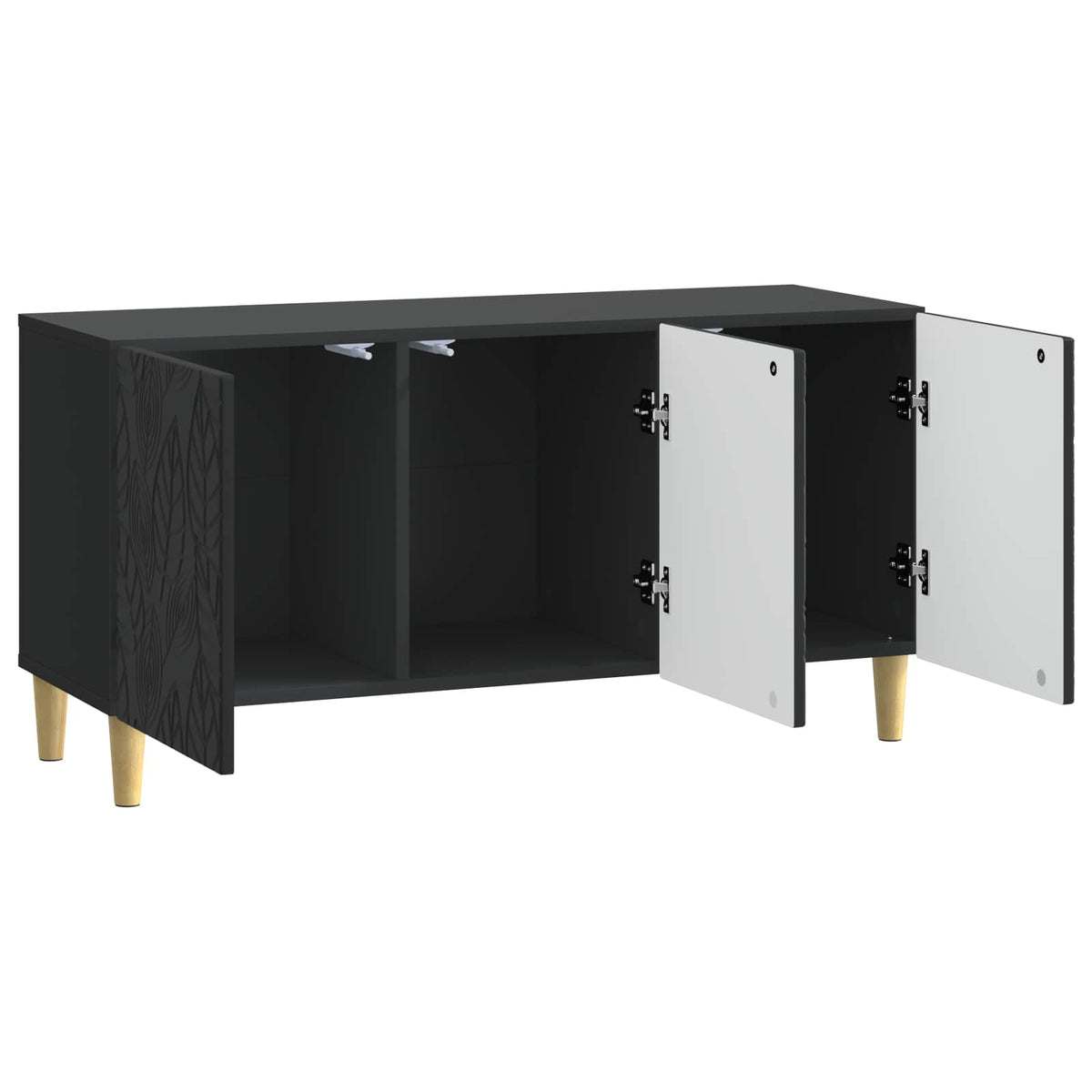 TV-Schränk 99 x 34,5 x 50 cm Schwarz Holzwerkstoff
