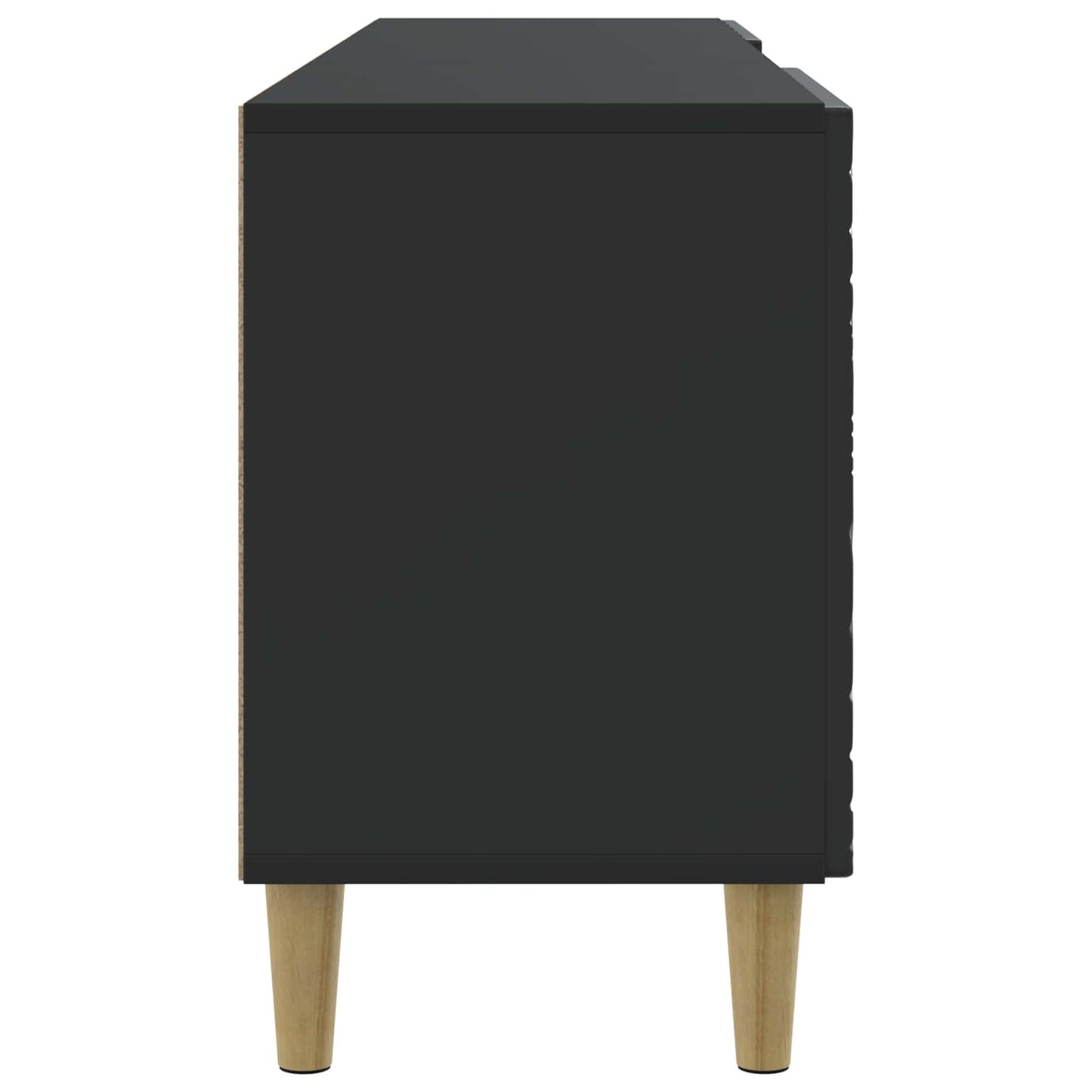TV-Schränk 99 x 34,5 x 50 cm Schwarz Holzwerkstoff