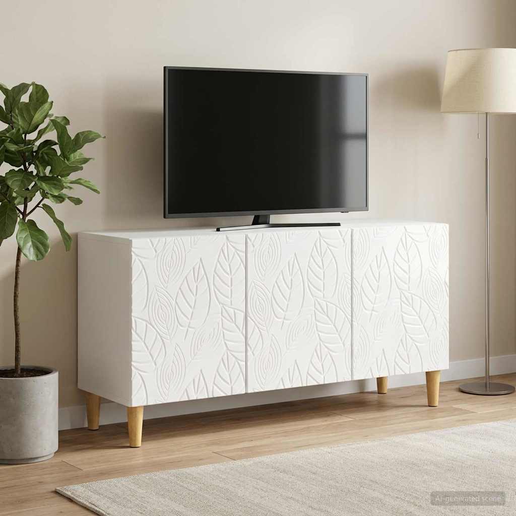 TV-Schränk 99 x 34,5 x 50 cm Hochglanz Weiß Holzwerkstoff