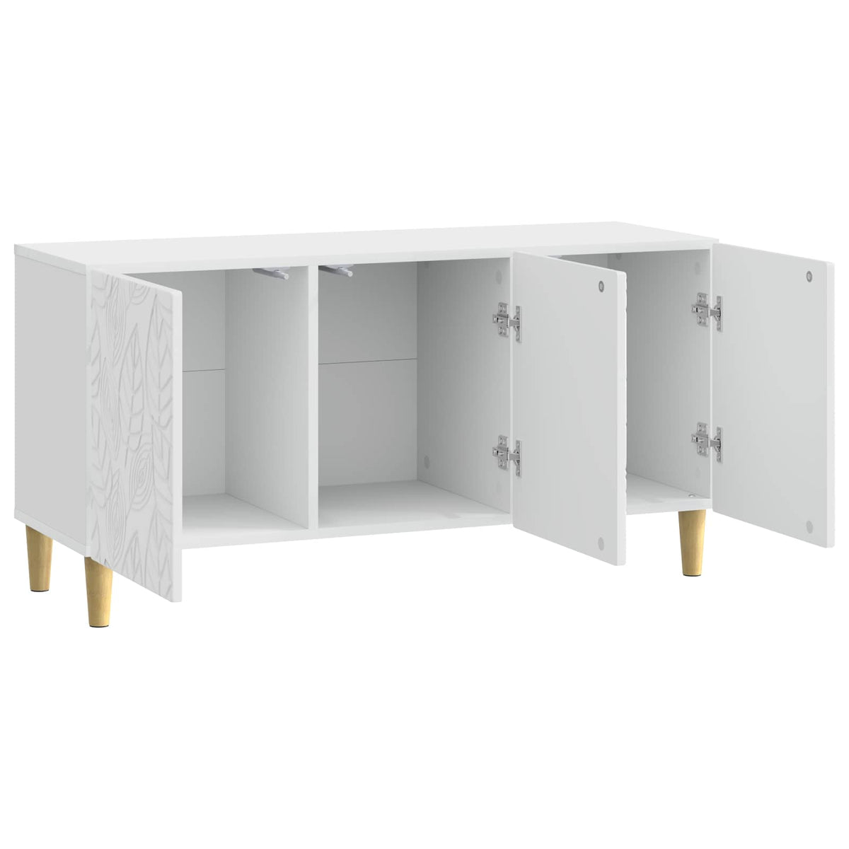 TV-Schränk 99 x 34,5 x 50 cm Hochglanz Weiß Holzwerkstoff