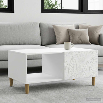 Couchtisch Weiß 90 x 50 x 40 cm Holzwerkstoff