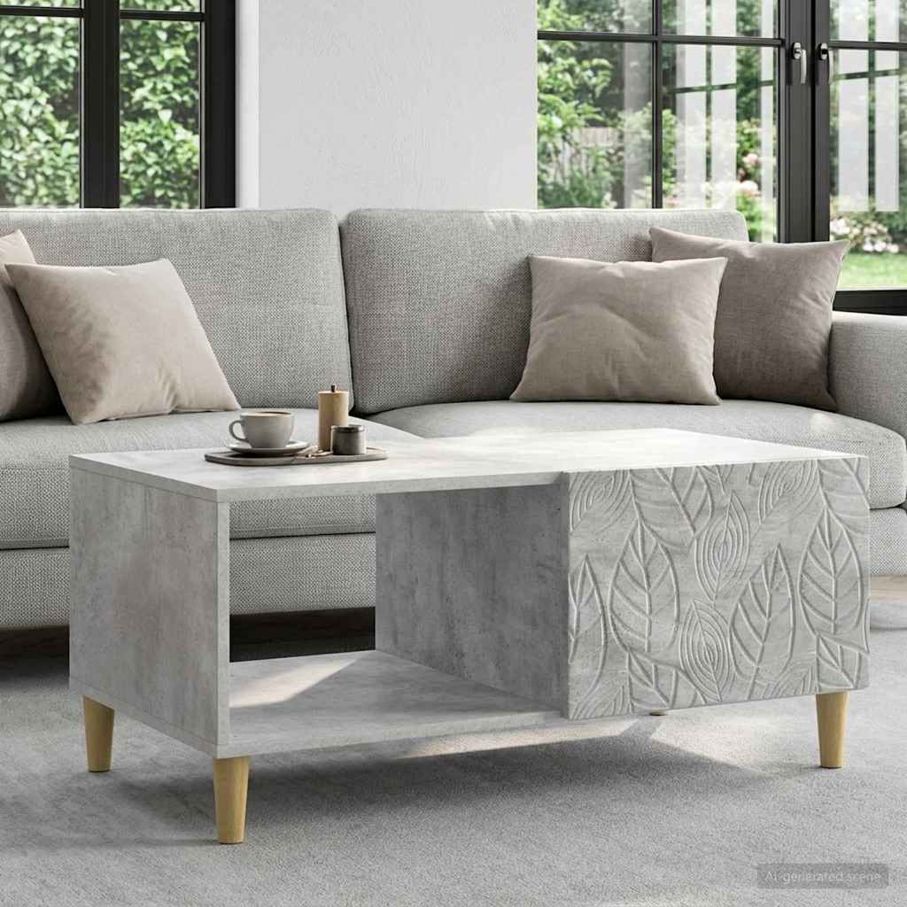 Couchtisch Betongrau 90 x 50 x 40 cm Holzwerkstoff