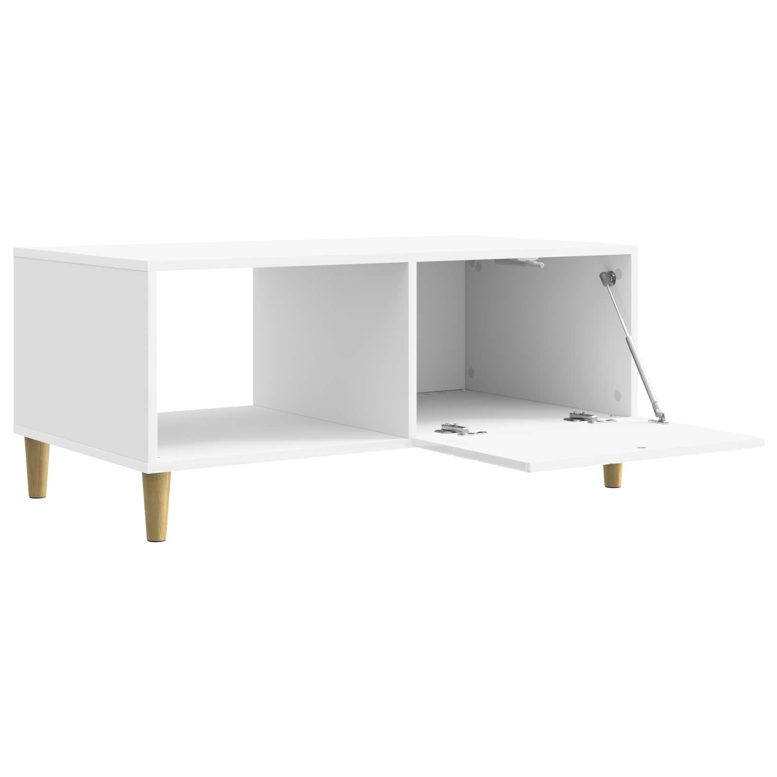 Couchtisch Hochglanz Weiß 90 x 50 x 40 cm Holzwerkstoff