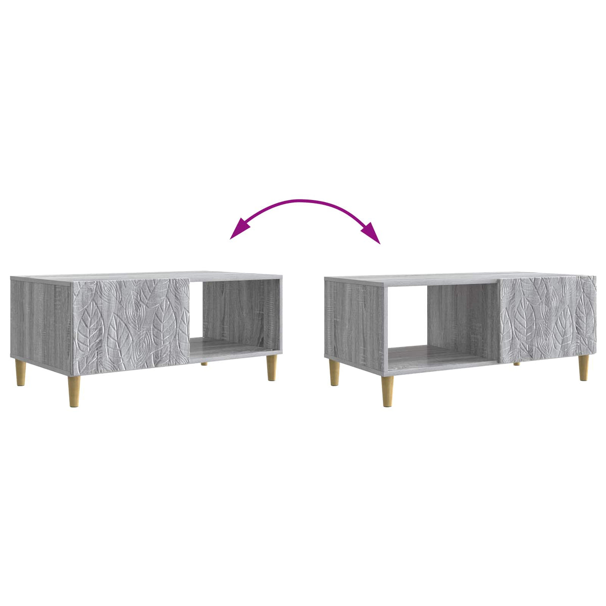 Couchtisch Sonoma-Grau 90 x 50 x 40 cm Holzwerkstoff