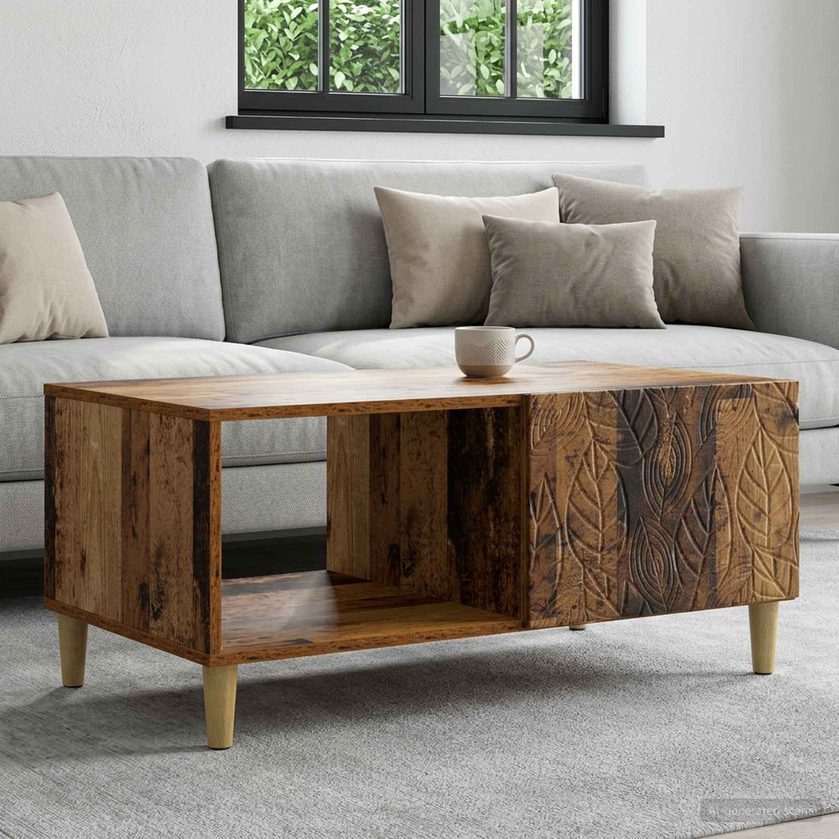 Couchtisch Altholz 90 x 50 x 40 cm Holzwerkstoff