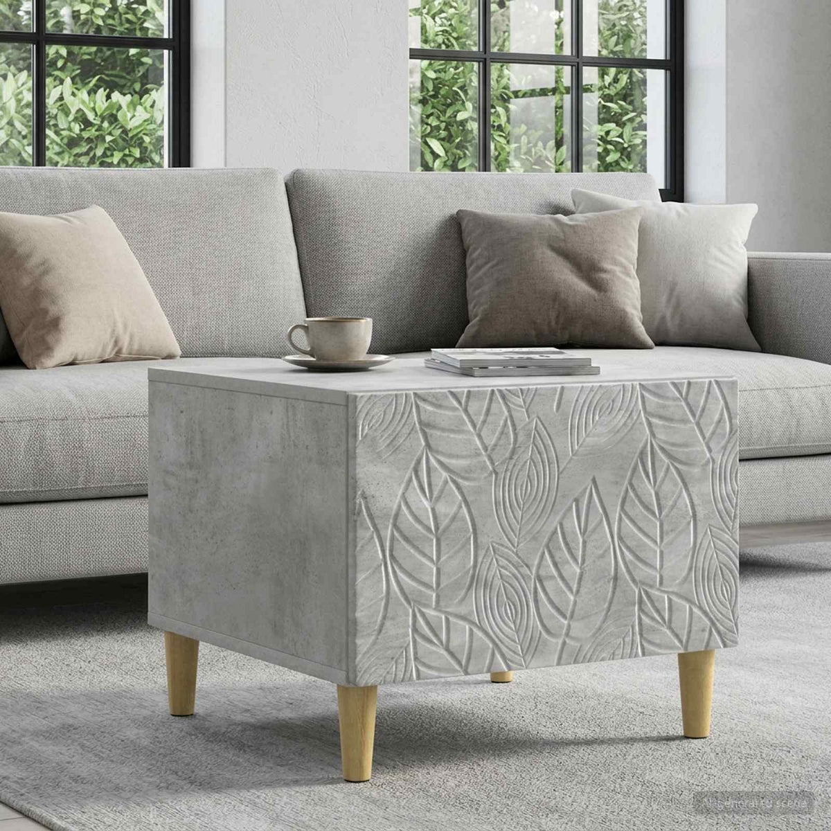 Couchtisch Betongrau 50 x 49 x 40 cm Holzwerkstoff
