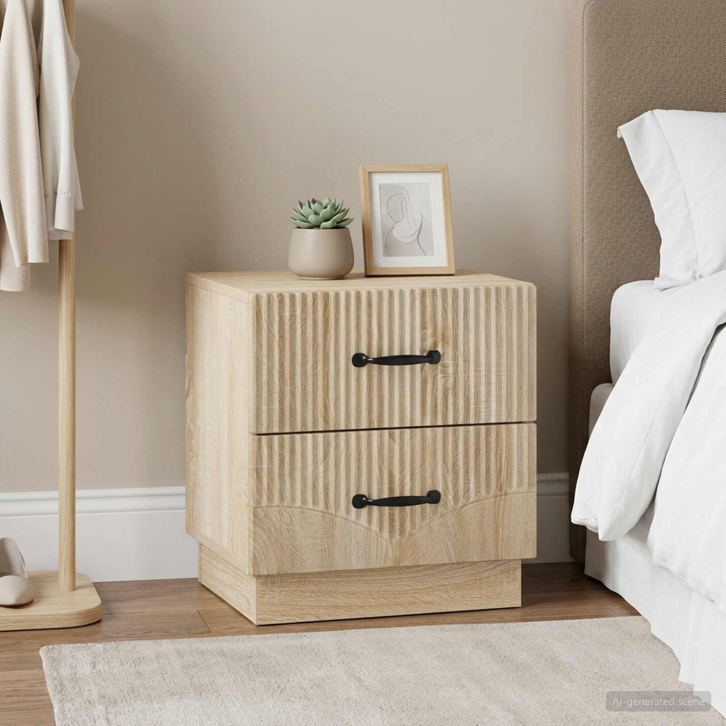 Nachttisch 2 stk. Sonoma-Eiche 43 x 34,5 x 44,5 cm