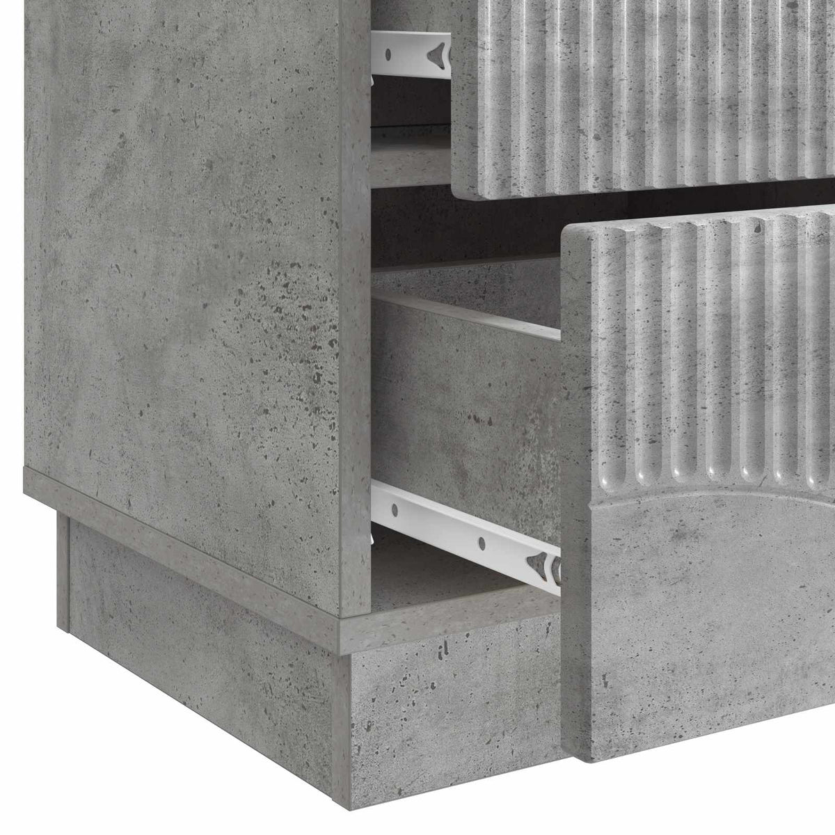Nachttisch Betongrau 43 x 34,5 x 44,5 cm Holzwerkstoff