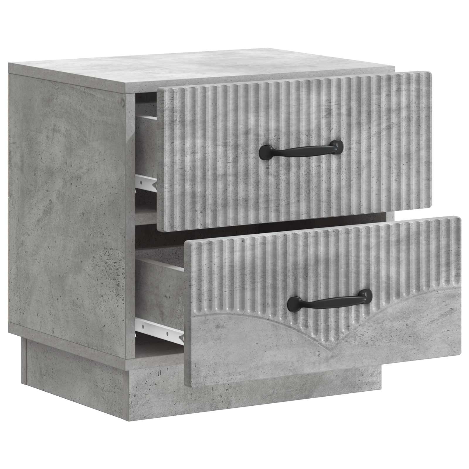 Nachttisch Betongrau 43 x 34,5 x 44,5 cm Holzwerkstoff