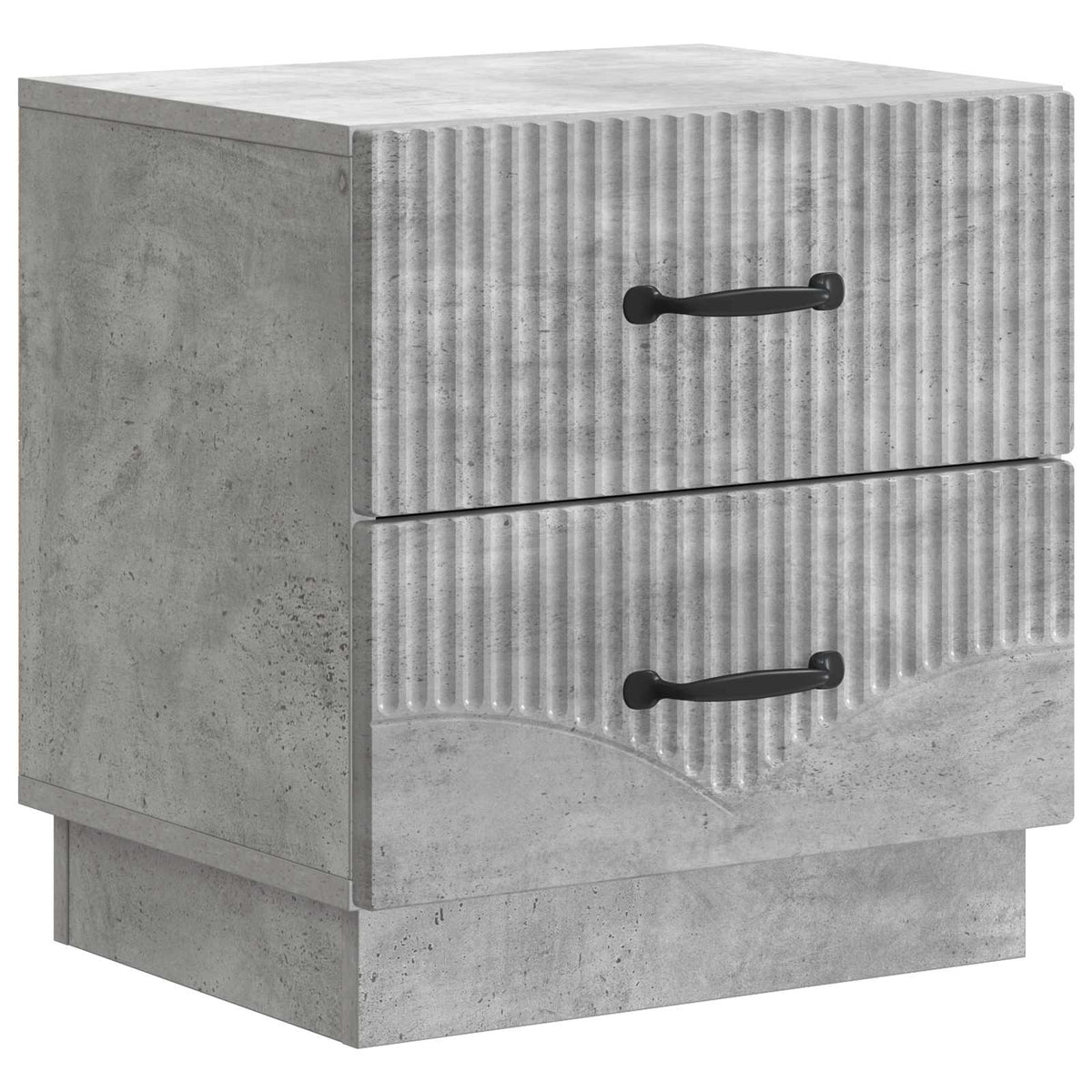 Nachttisch 2 stk. Betongrau 43 x 34,5 x 44,5 cm Holzwerkstoff