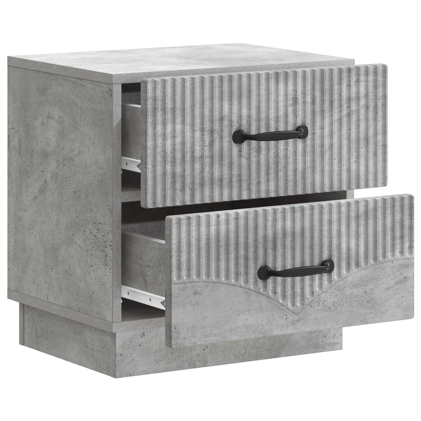 Nachttisch 2 stk. Betongrau 43 x 34,5 x 44,5 cm Holzwerkstoff