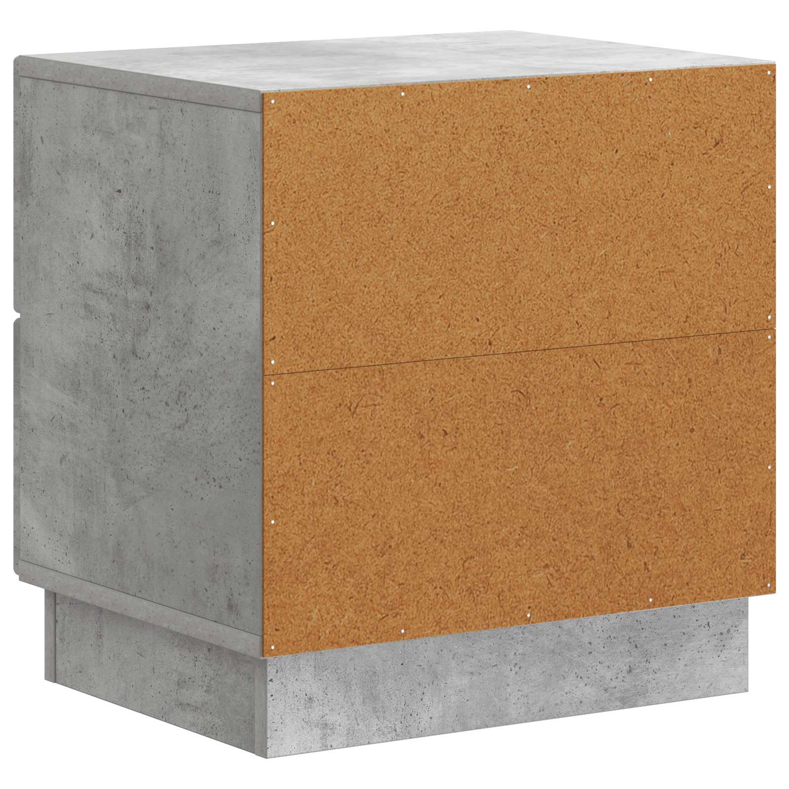 Nachttisch 2 stk. Betongrau 43 x 34,5 x 44,5 cm Holzwerkstoff
