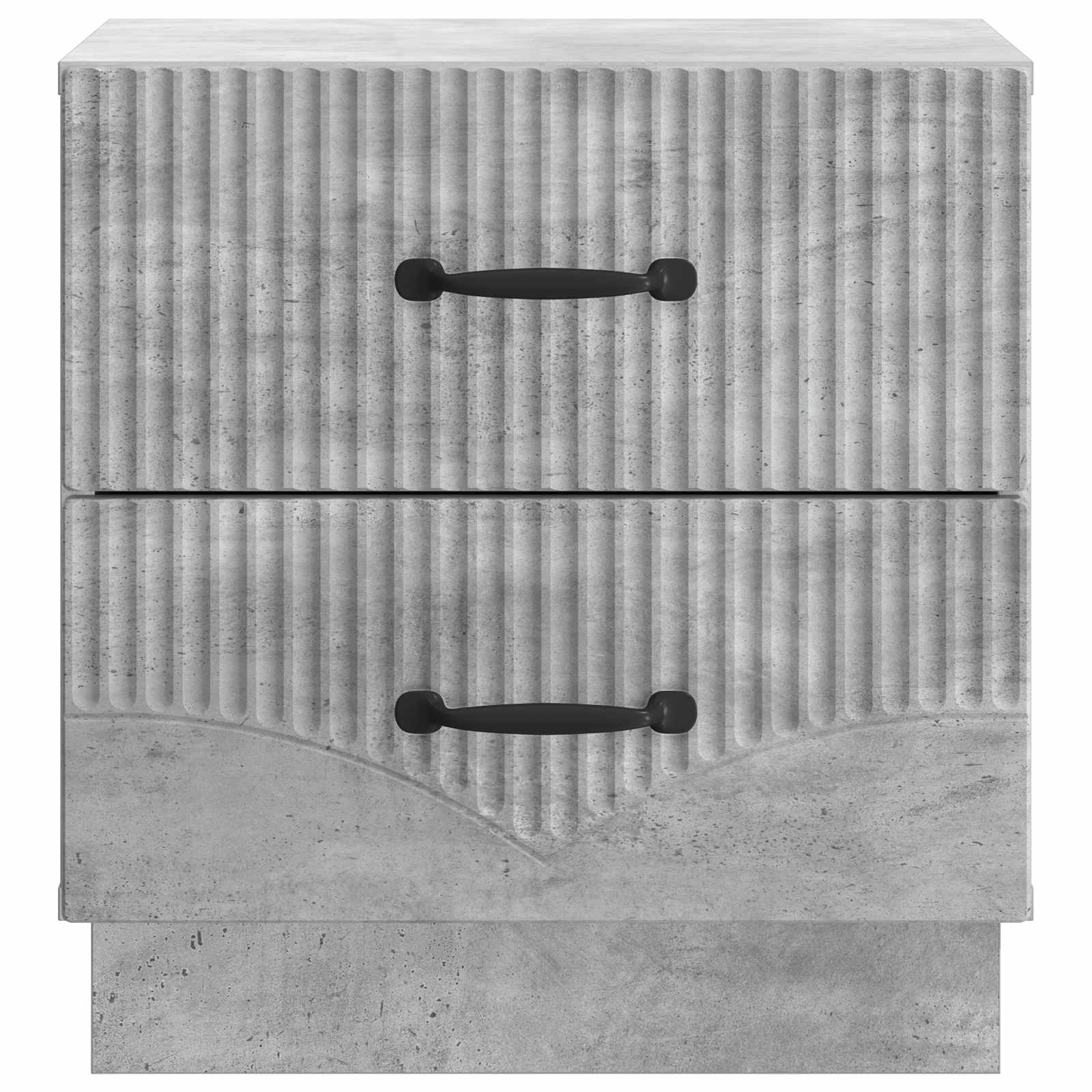 Nachttisch 2 stk. Betongrau 43 x 34,5 x 44,5 cm Holzwerkstoff