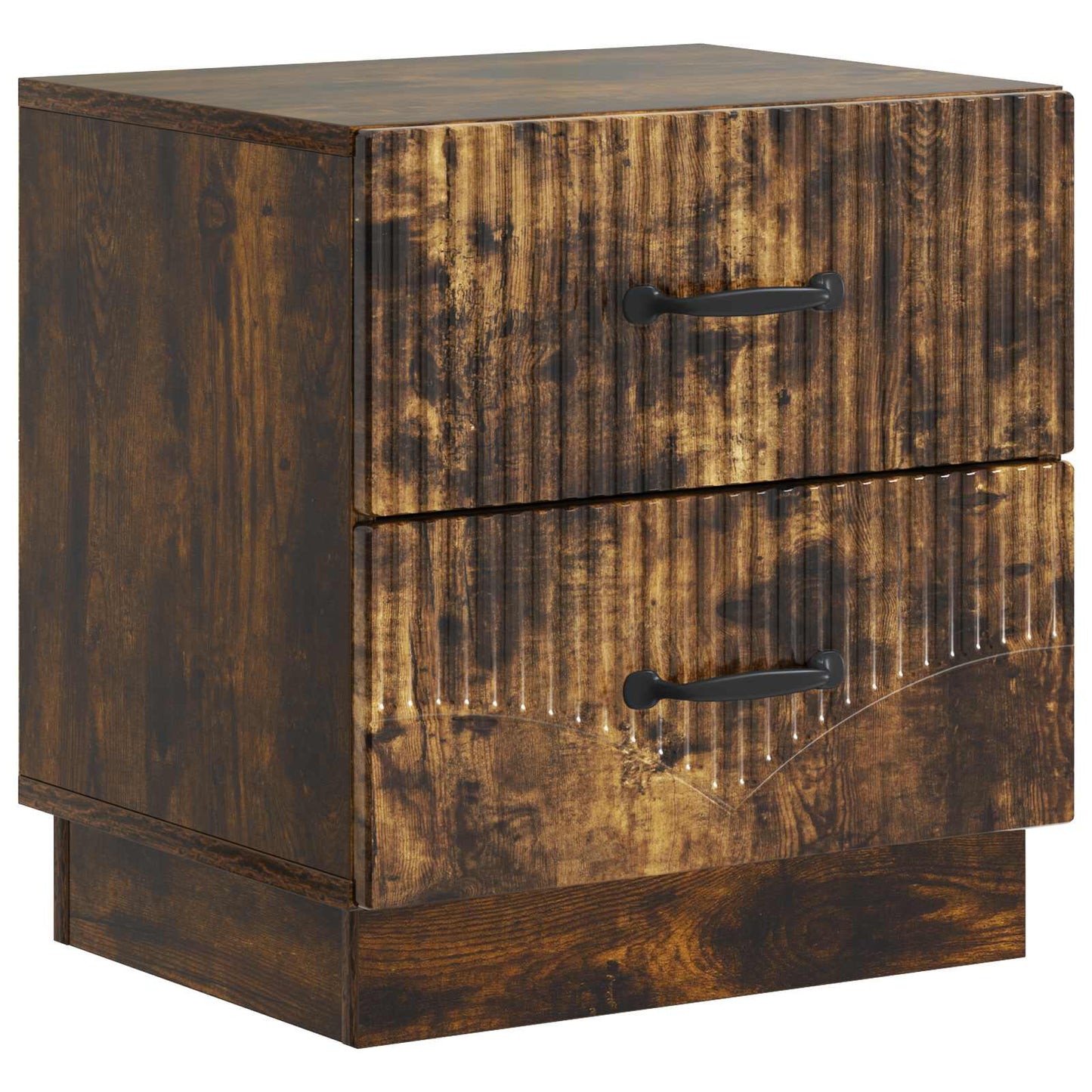 Nachttisch 2 stk. Geräucherte Eiche 43 x 34,5 x 44,5 cm