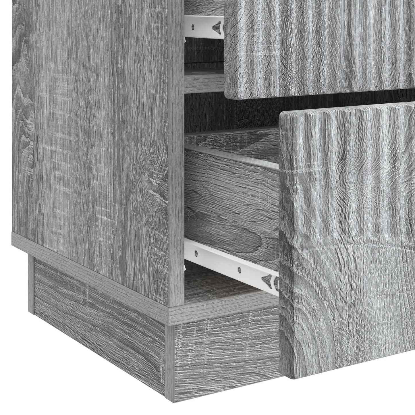 Nachttisch 2 stk. Graues Sonoma 43 x 34,5 x 44,5 cm