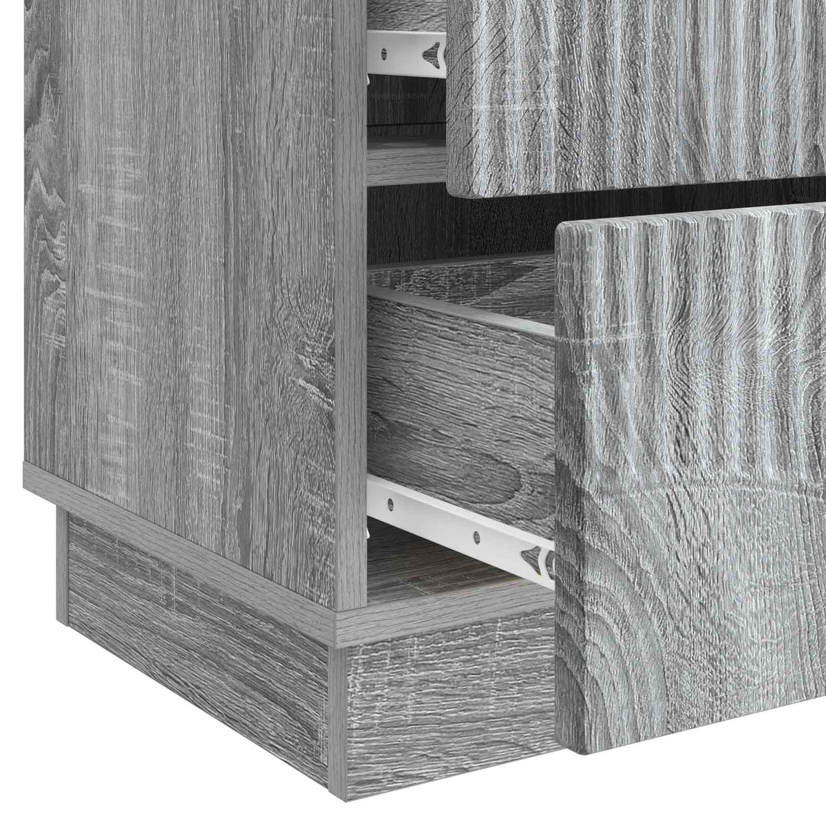 Nachttisch 2 stk. Graues Sonoma 43 x 34,5 x 44,5 cm