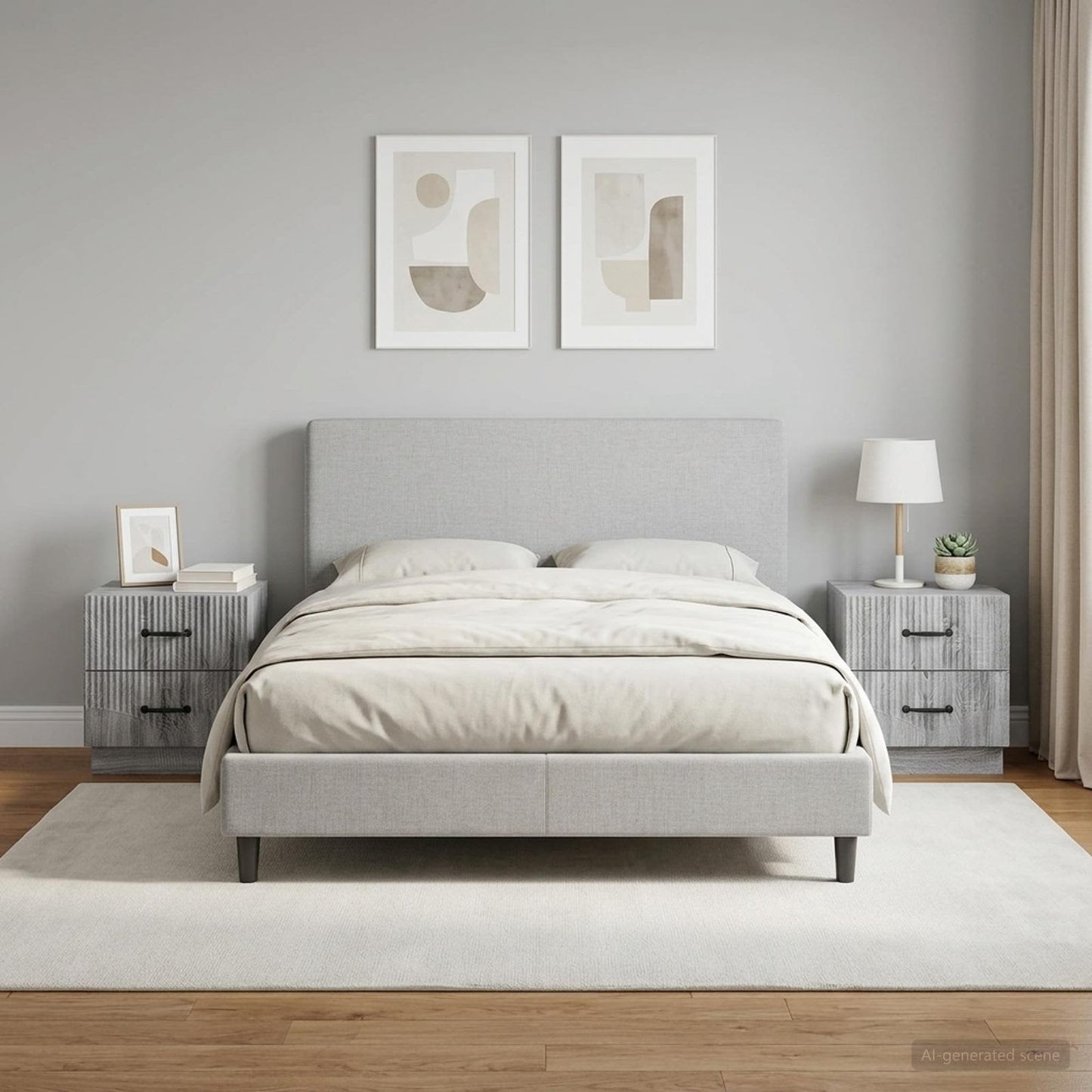 Nachttisch 2 stk. Graues Sonoma 43 x 34,5 x 44,5 cm