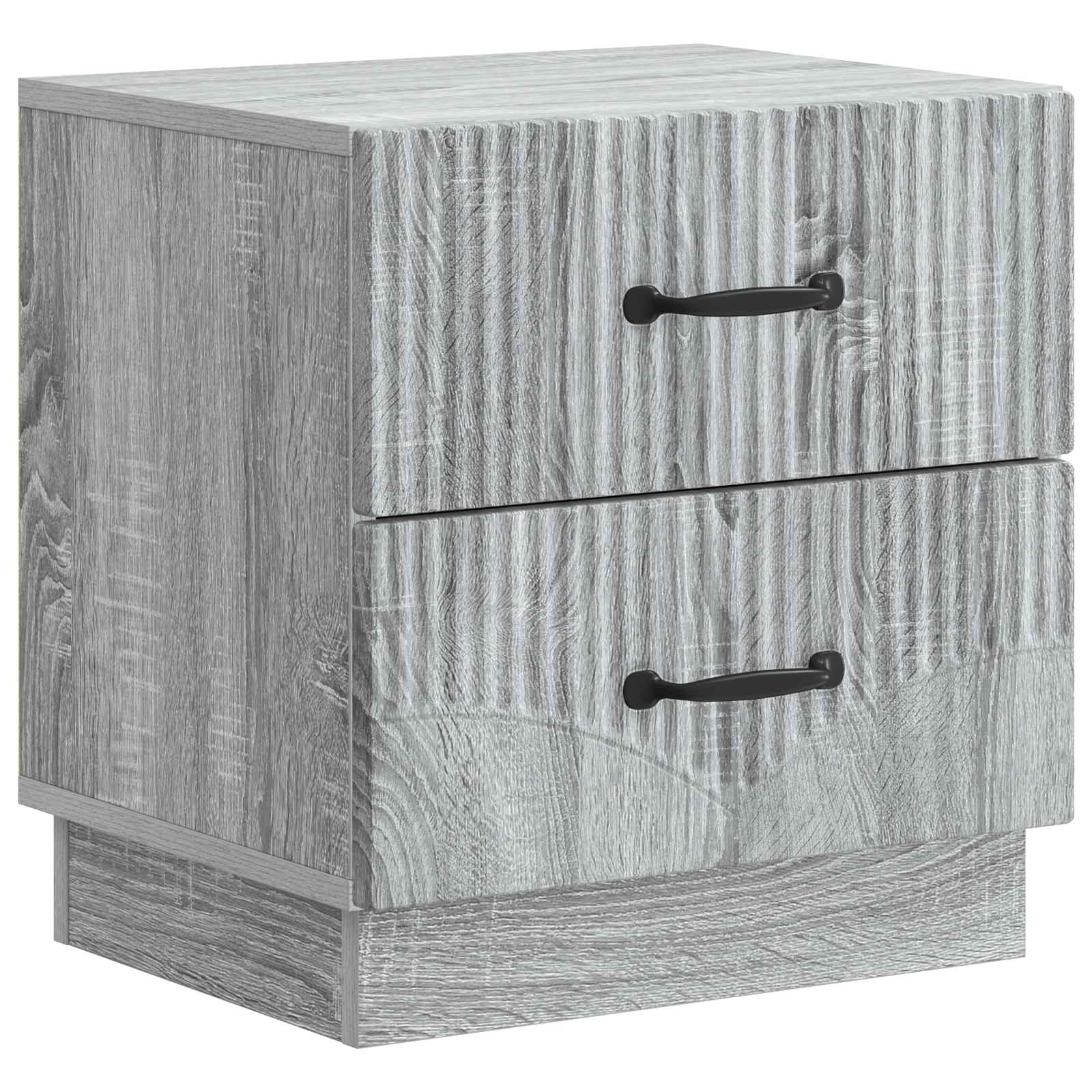Nachttisch 2 stk. Graues Sonoma 43 x 34,5 x 44,5 cm