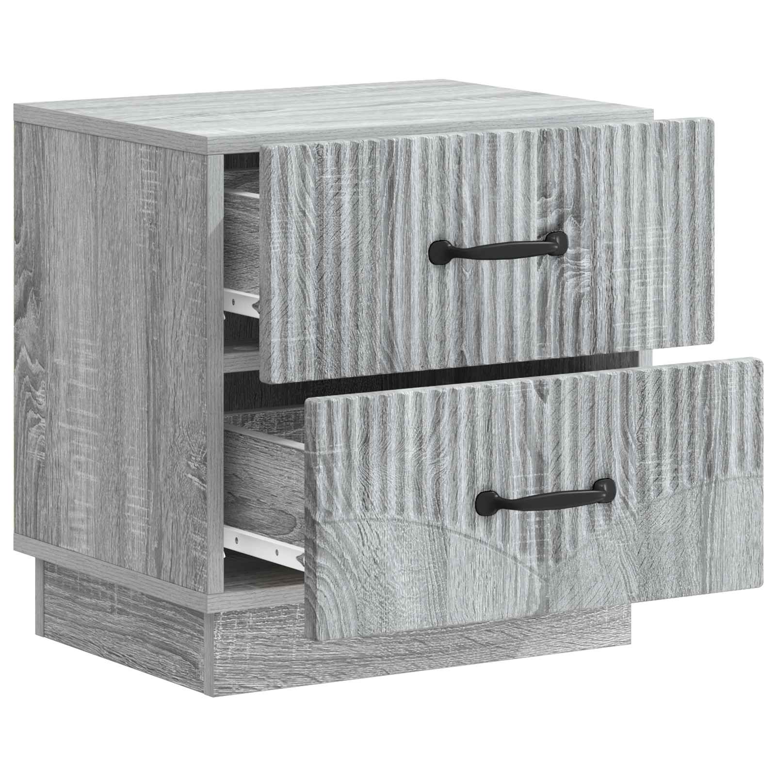 Nachttisch 2 stk. Graues Sonoma 43 x 34,5 x 44,5 cm
