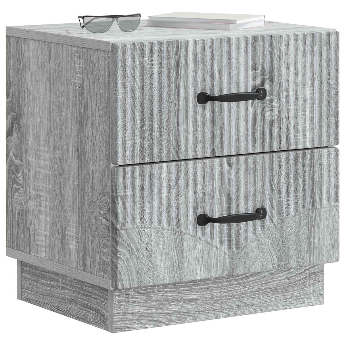 Nachttisch 2 stk. Graues Sonoma 43 x 34,5 x 44,5 cm