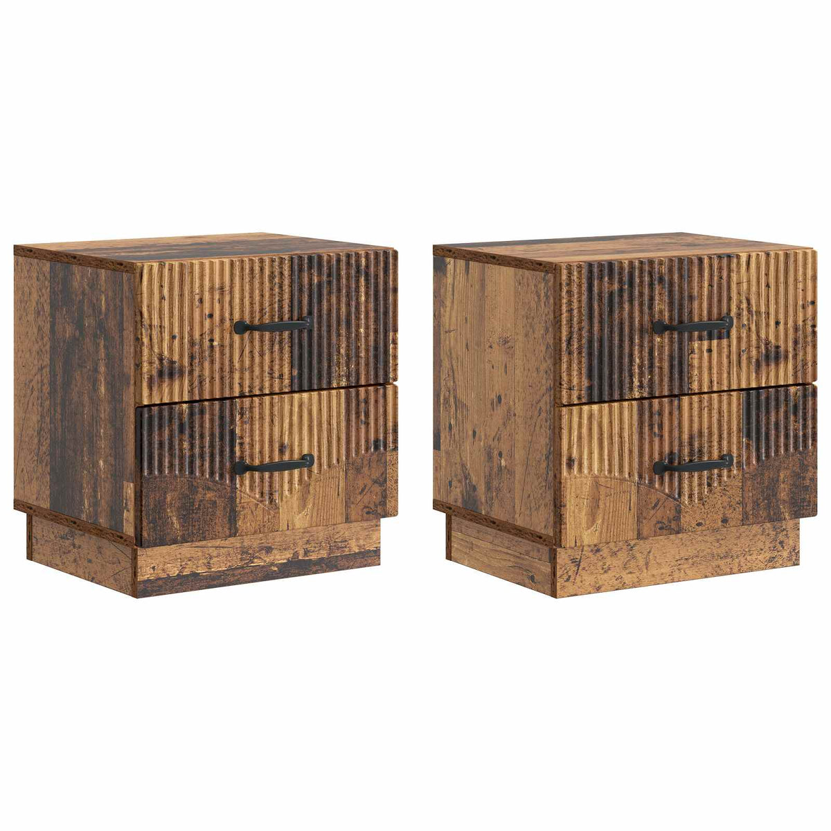 Nachttisch 2 stk. Altholz 43 x 34,5 x 44,5 cm Holzwerkstoff