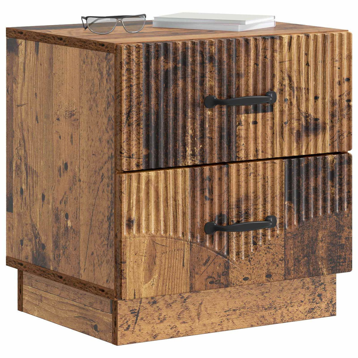 Nachttisch 2 stk. Altholz 43 x 34,5 x 44,5 cm Holzwerkstoff