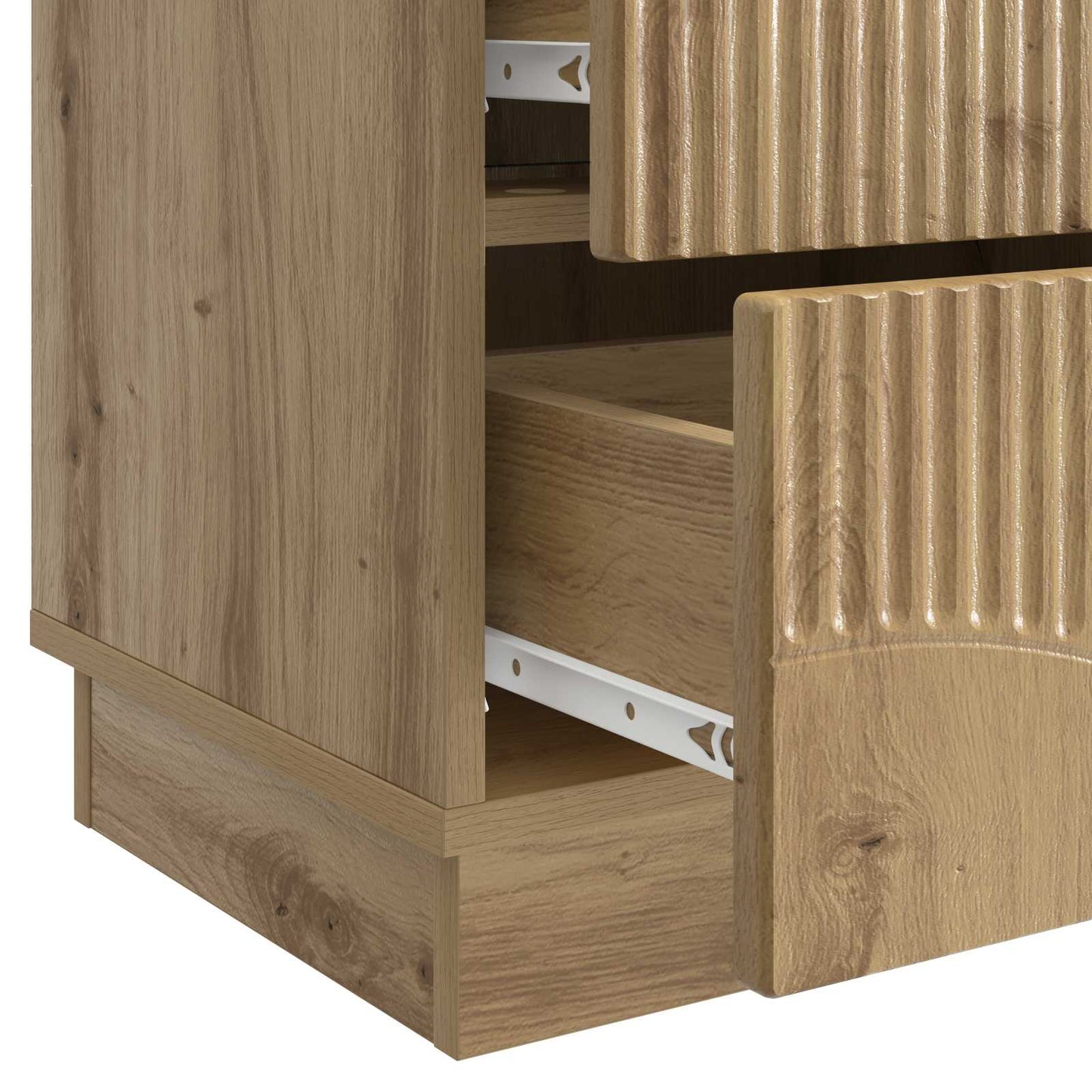 Nachttisch 2 stk. Artisan-Eiche 43 x 34,5 x 44,5 cm