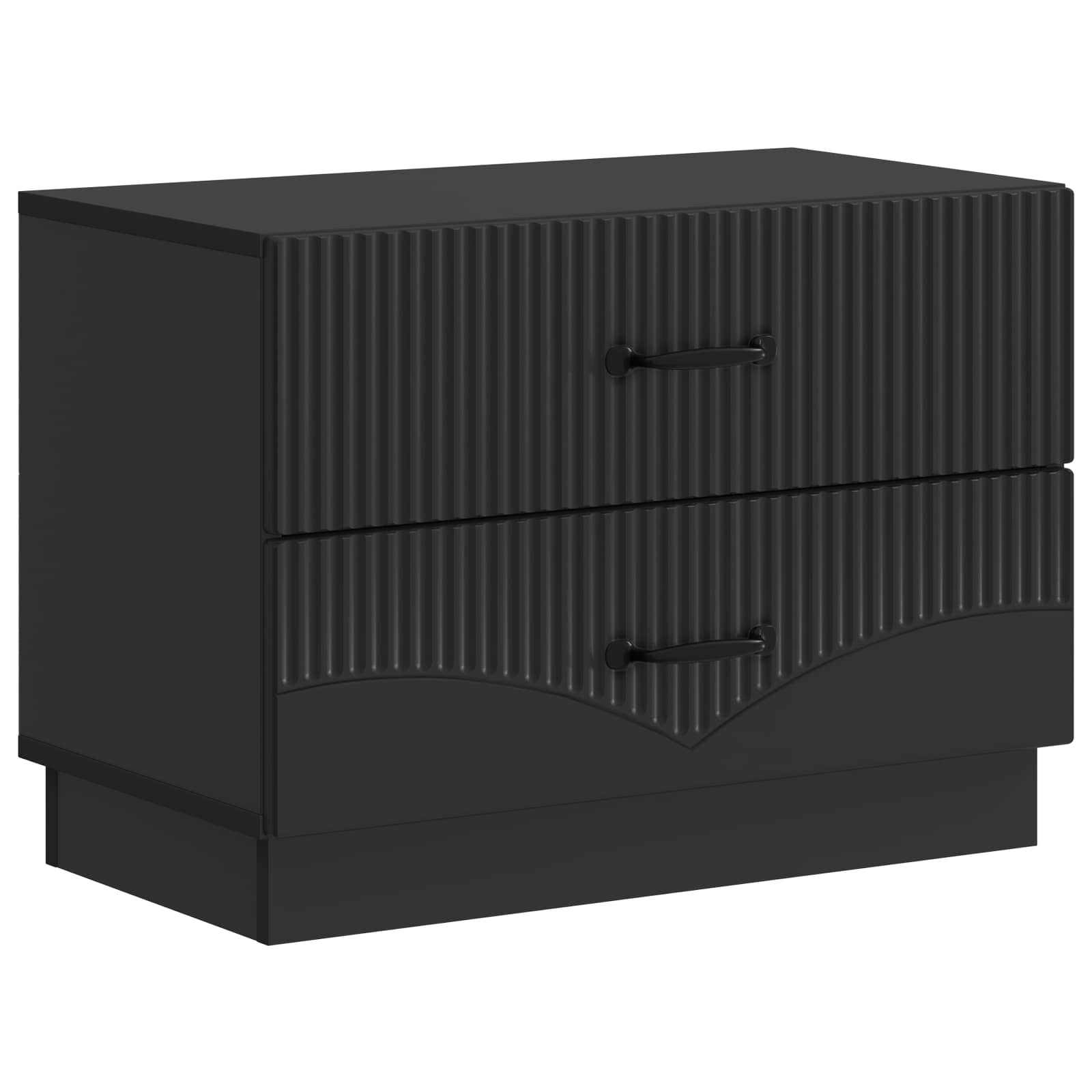 Nachttisch Schwarz 62 x 34,5 x 44,5 cm Holzwerkstoff