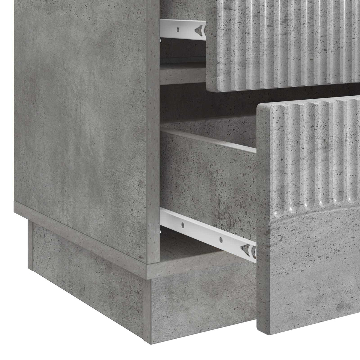 Nachttisch Betongrau 62 x 34,5 x 44,5 cm Holzwerkstoff