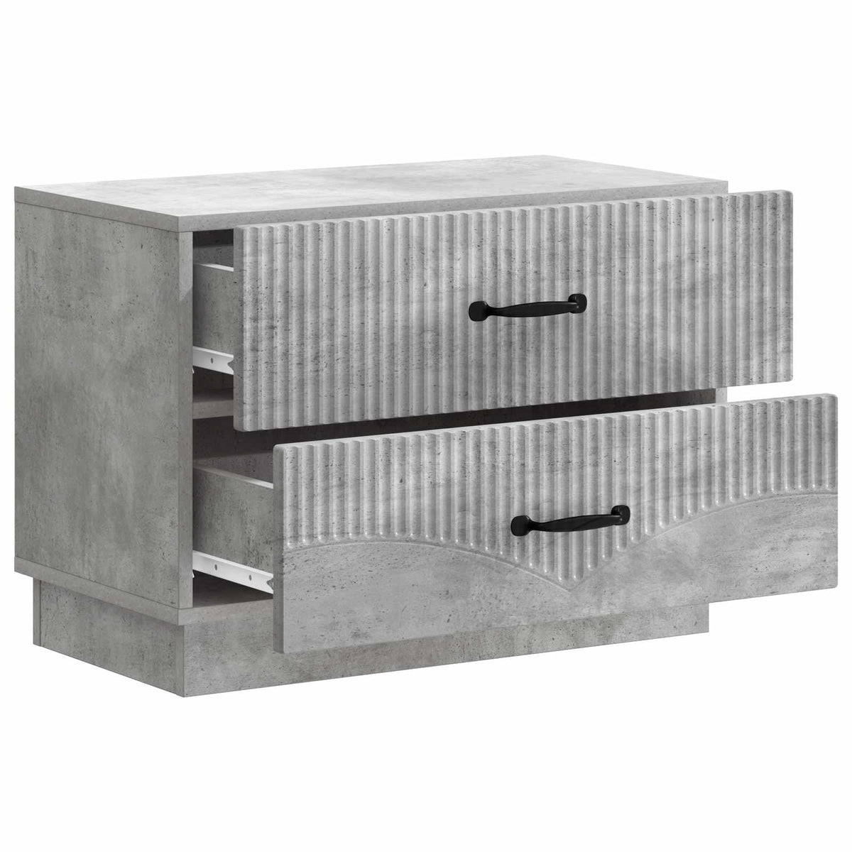 Nachttisch Betongrau 62 x 34,5 x 44,5 cm Holzwerkstoff