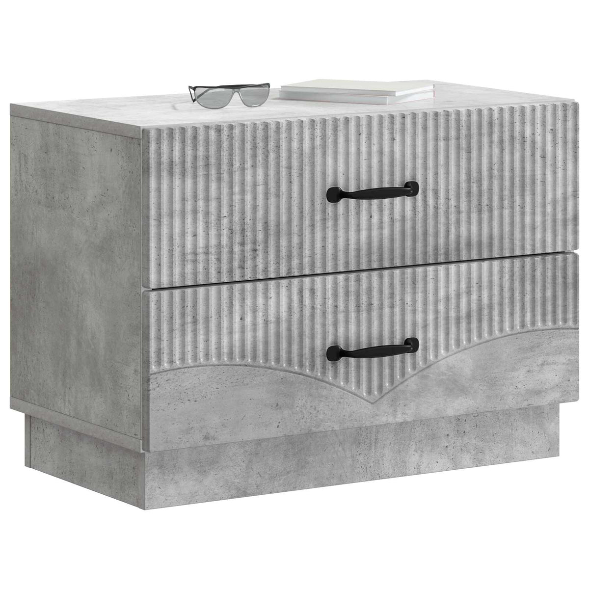 Nachttisch Betongrau 62 x 34,5 x 44,5 cm Holzwerkstoff
