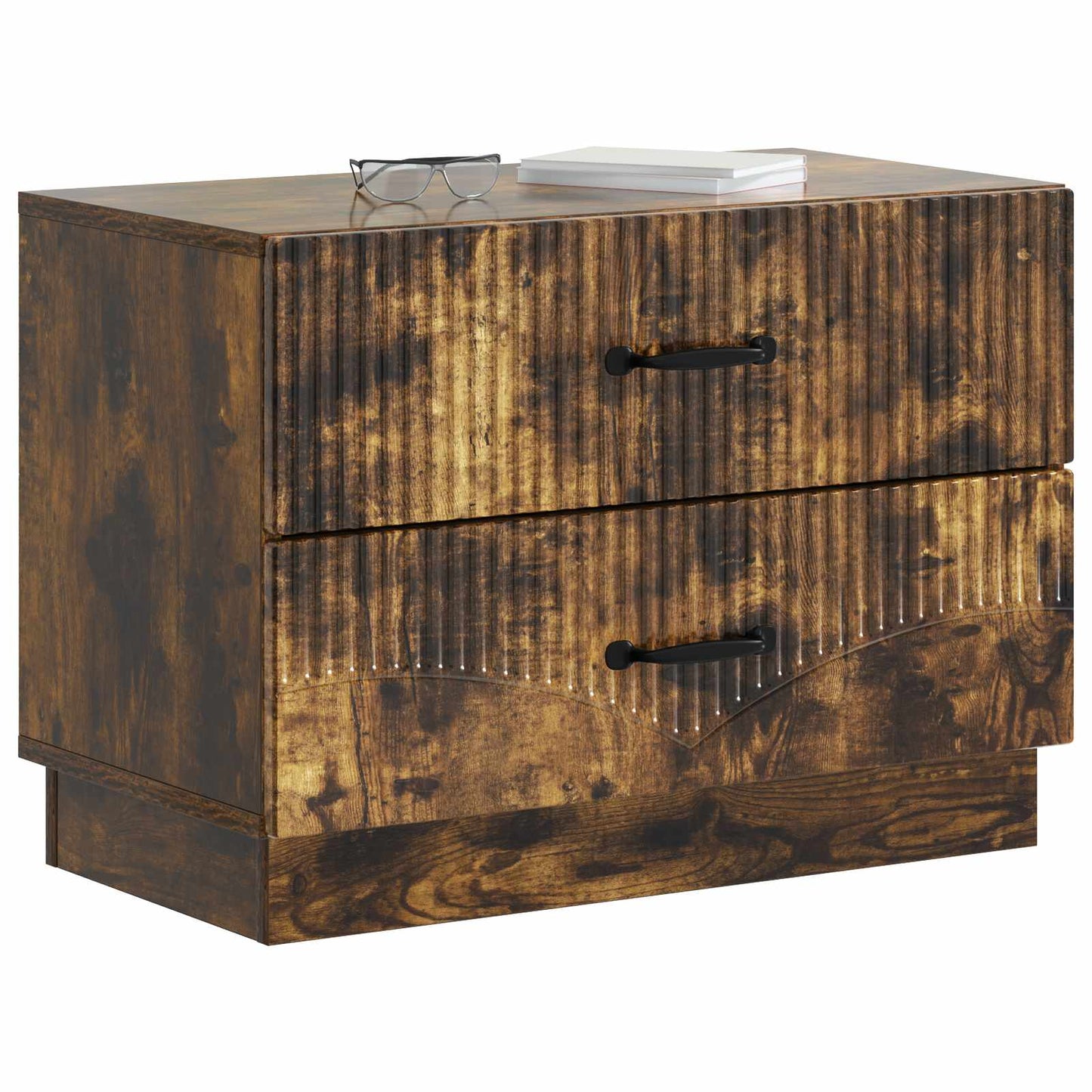 Nachttisch Räuchereiche 62 x 34,5 x 44,5 cm Holzwerkstoff