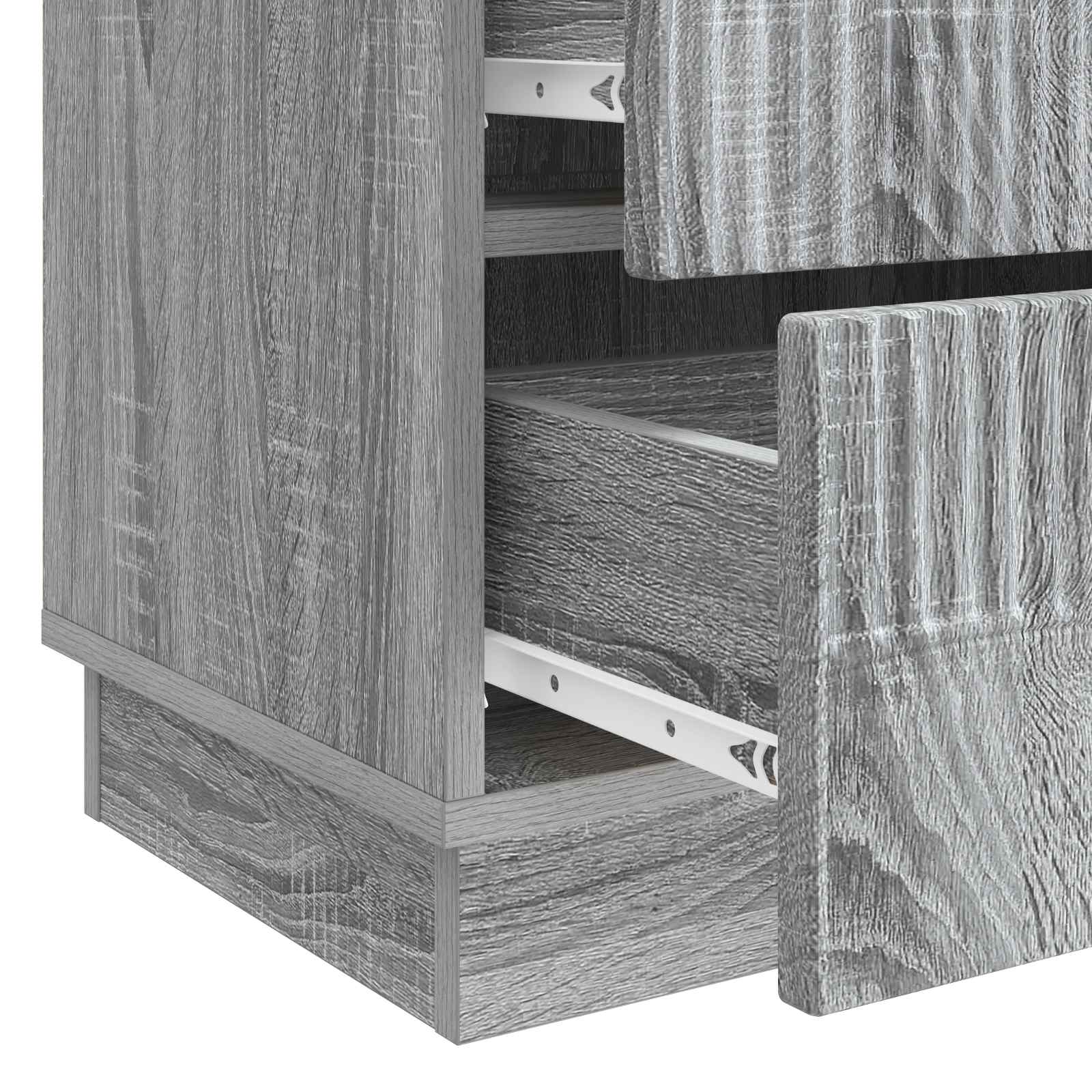 Nachttisch Sonoma-Grau 62 x 34,5 x 44,5 cm Holzwerkstoff