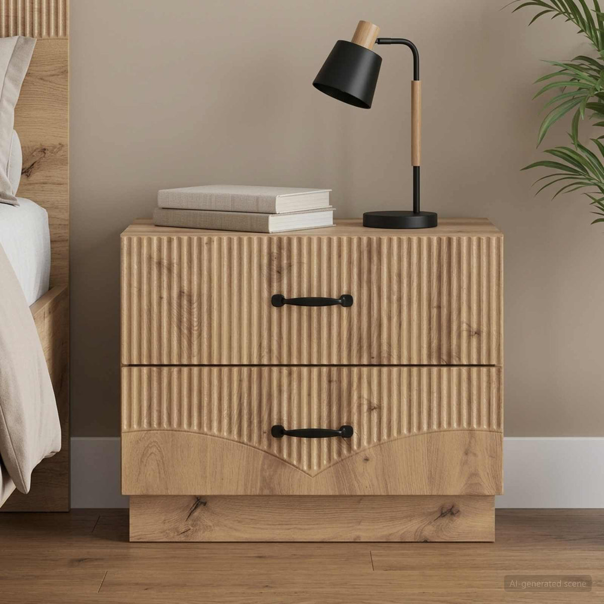 Nachttisch Artisan-Eiche 62 x 34,5 x 44,5 cm Holzwerkstoff