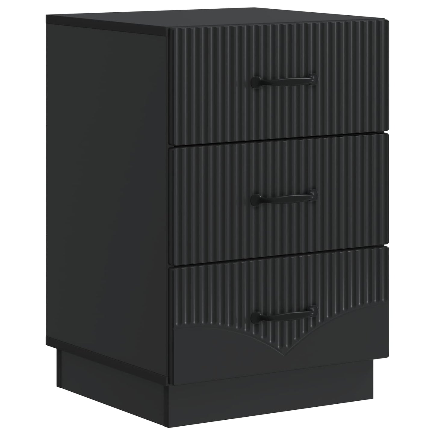 Nachttisch Schwarz 43 x 41 x 63,5 cm Holzwerkstoff