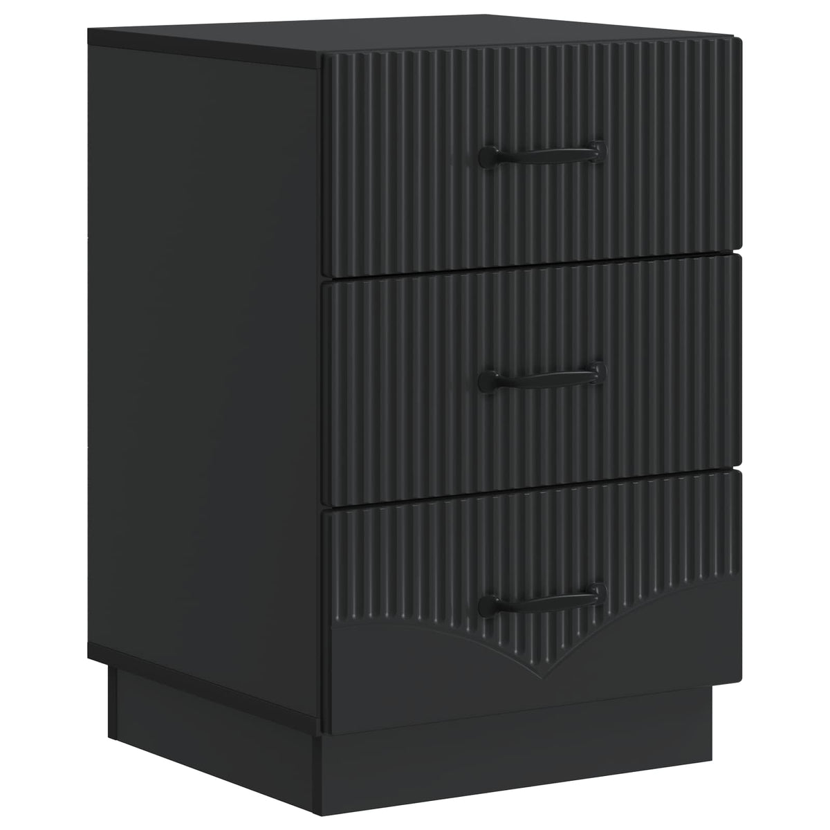 Nachttisch Schwarz 43 x 41 x 63,5 cm Holzwerkstoff