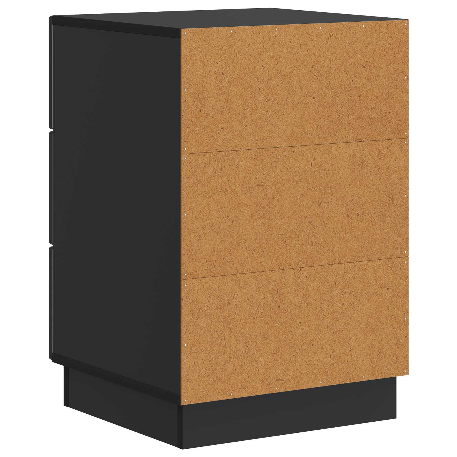 Nachttisch Schwarz 43 x 41 x 63,5 cm Holzwerkstoff