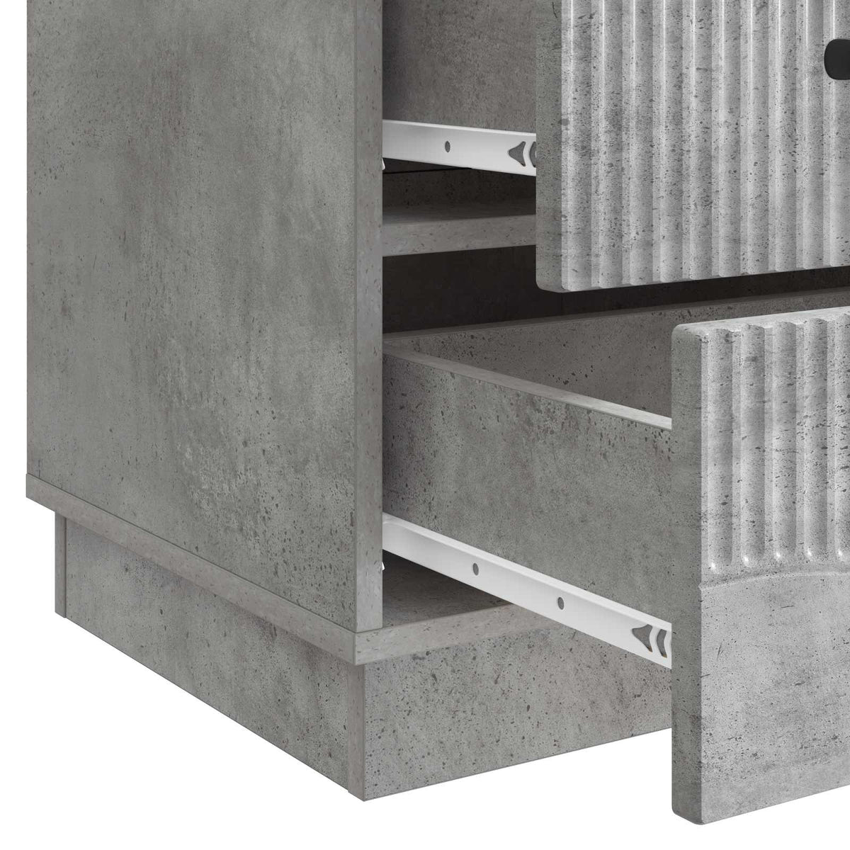 Nachttisch Betongrau 43 x 41 x 63,5 cm Holzwerkstoff