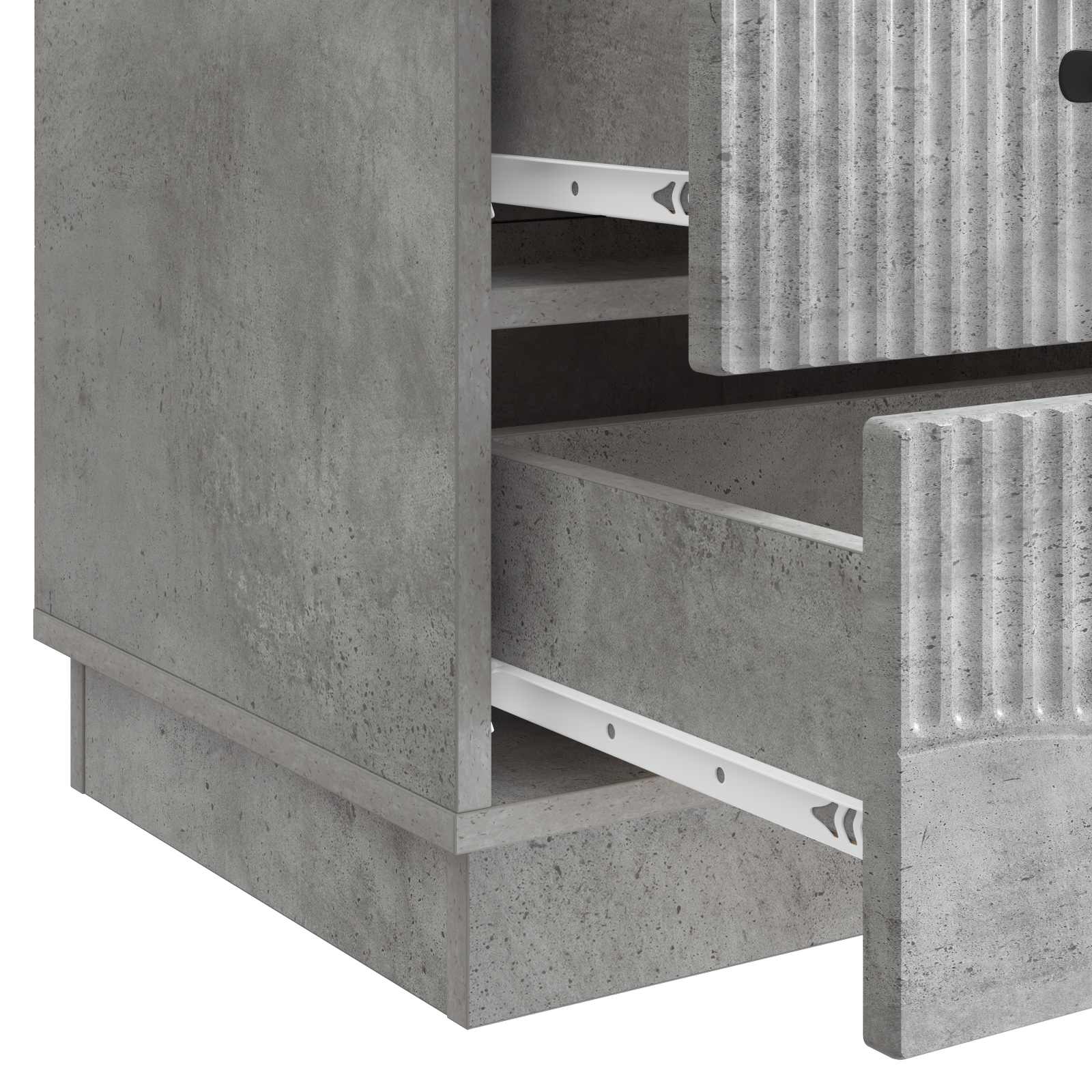 Nachttisch Betongrau 43 x 41 x 63,5 cm Holzwerkstoff