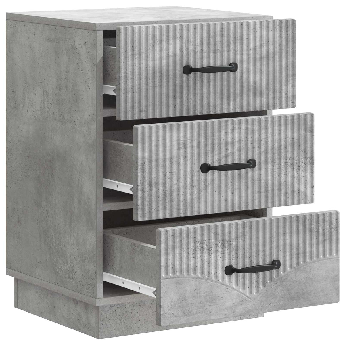 Nachttisch Betongrau 43 x 41 x 63,5 cm Holzwerkstoff