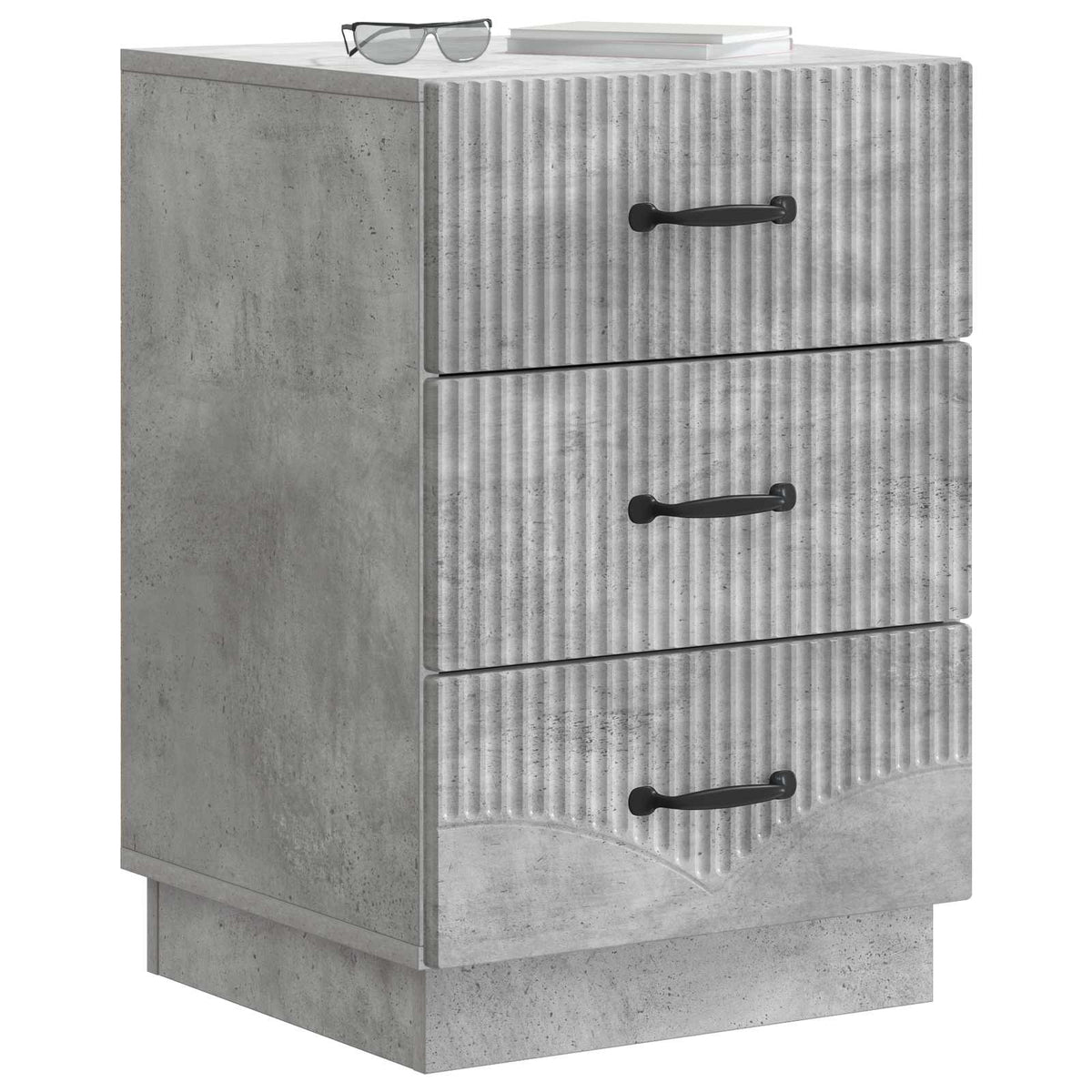 Nachttisch Betongrau 43 x 41 x 63,5 cm Holzwerkstoff